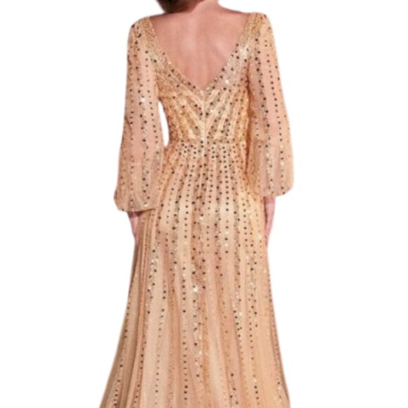 NWT Ladivine CD0240 Mother of the Bride Dress Black Size 20 - Picture 3 of 6